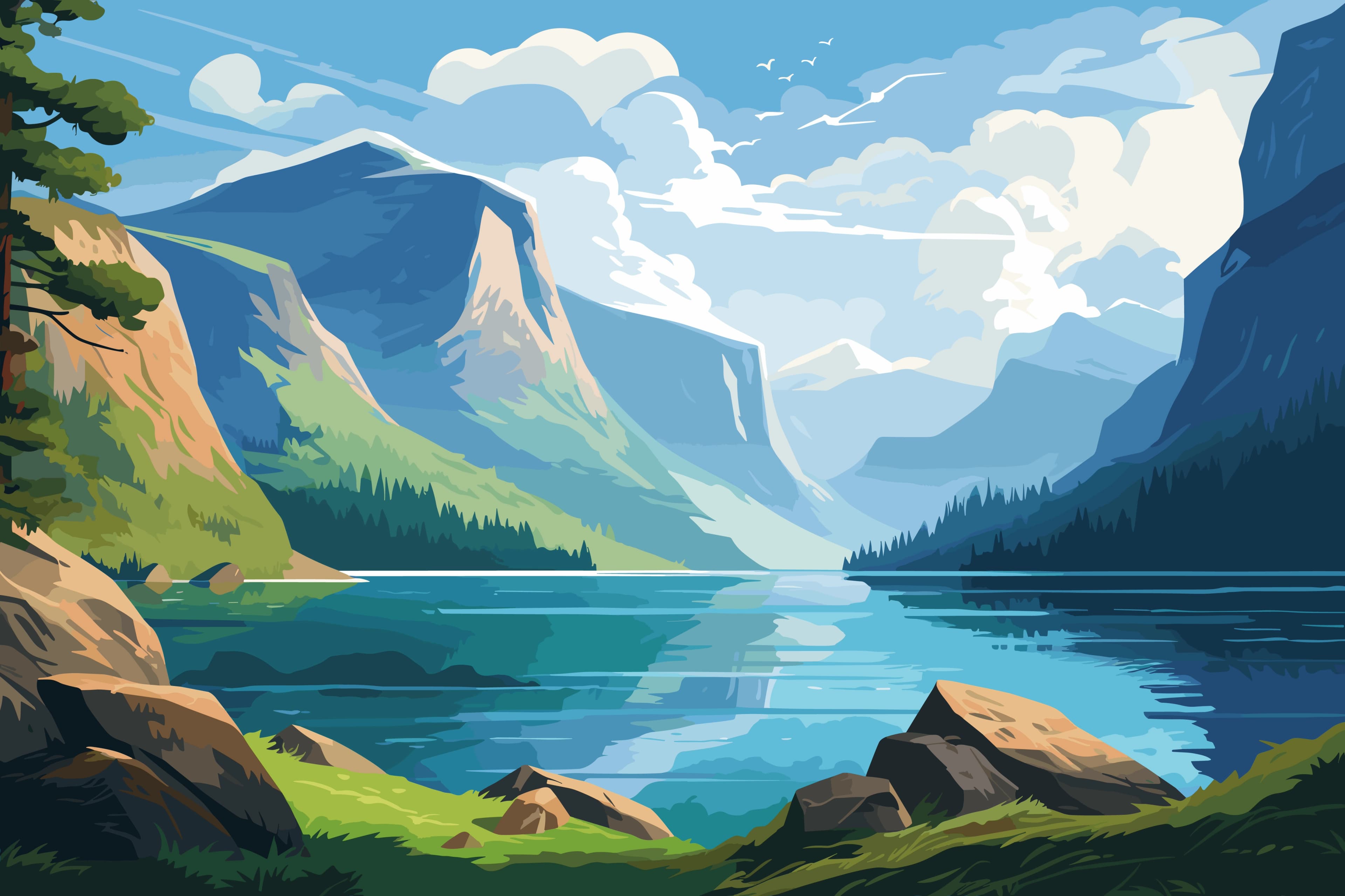Mountain landscape background