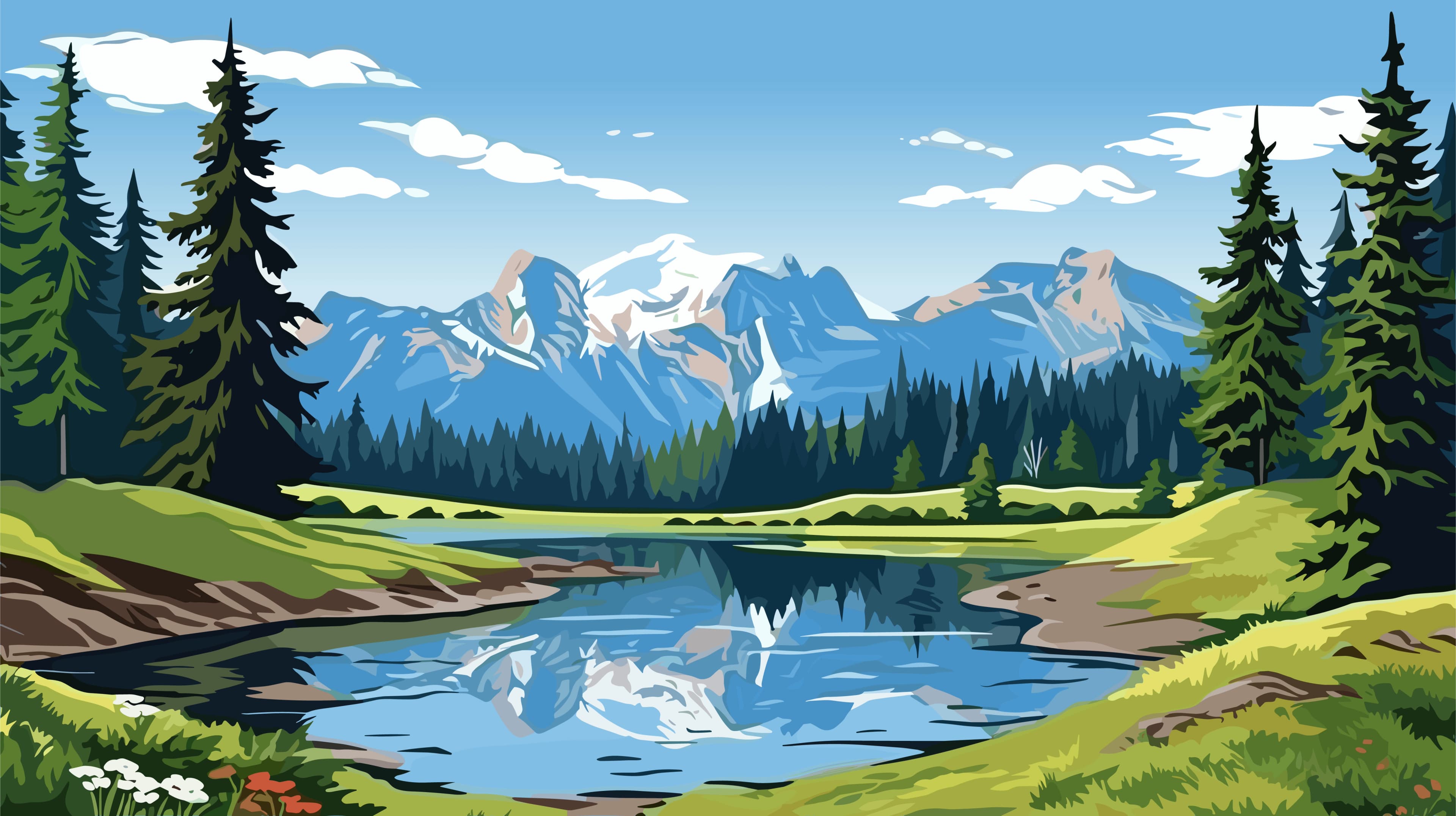 Mountain landscape background